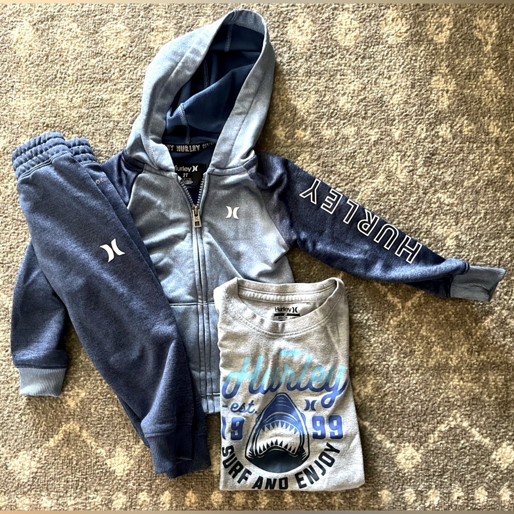 Hurley track suit and shirt